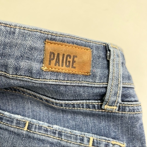 PAIGE Verdugo Ultra Skinny Quinnley Destructed Medium Wash Blue Jeans SIZE 26 - Picture 12 of 16